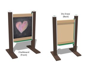 2′ Wide Magnetic Chalkboard / Dry Erase Panels (single and double configurations available)- NEP