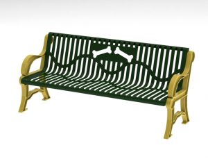 Classic Dog Park Bench with Bones Design- SRP