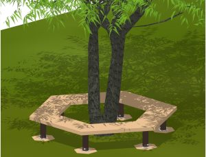 Hexagon Tree Bench - Playmart