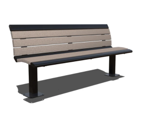 Arches Recycled Bench with Back- SRP