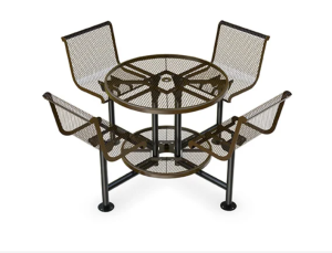 Bar Height Pedestal Table with Attached Seats- SRP